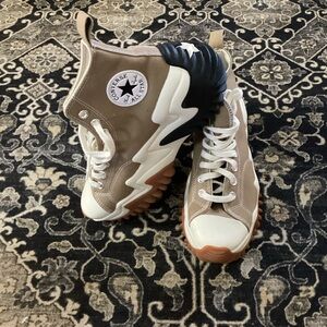 Converse High-Tops with Tan and Black Zigzag Sole